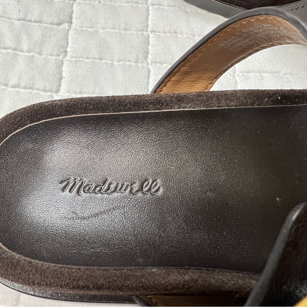 Madewell The Dara Double-Strap Slide Sandal in Dark Carob Brown Size 7.5 - Picture 10 of 12